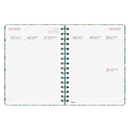 Weekly planner A5 2027 spiral binding Finocam You Trigo