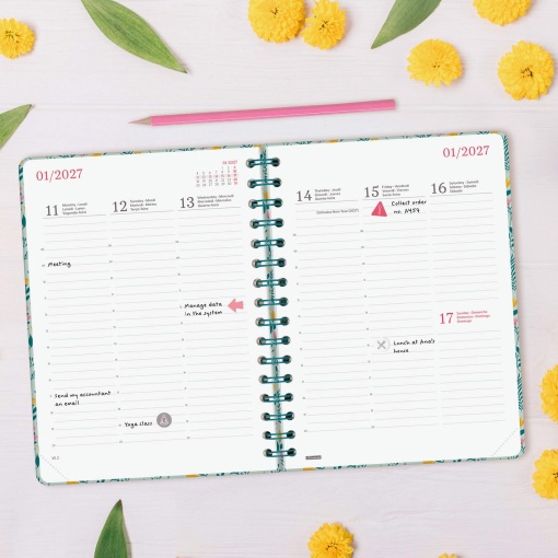 Weekly planner A5 2027 spiral binding Finocam You Trigo