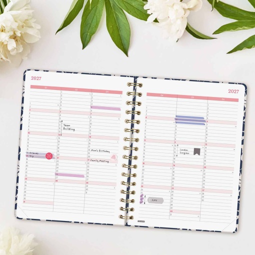Weekly planner A5 2027 spiral bound Finocam You Cotton