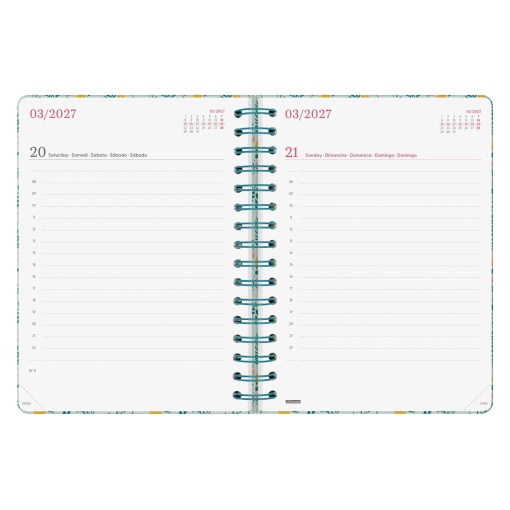 Agenda diaria en espiral A5 2027, Finocam, You Trigo