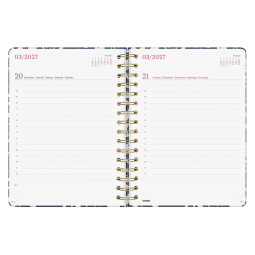 A5 2027 Spiral-Bound Daily Planner, Finocam, You Cotton