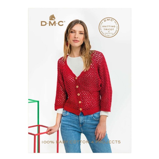 Livro 4 projetos de tricot dmc 100% Baby Cotton