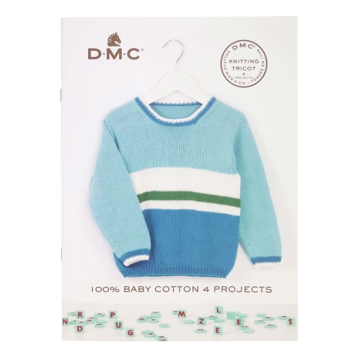 Book of 4 knitting projects dmc 100% Baby Cotton