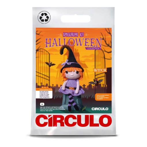 Halloween Collection Witch amigurumi circle crochet kit
