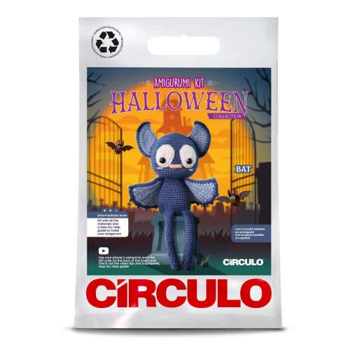 Halloween Collection Bat amigurumi circle crochet kit