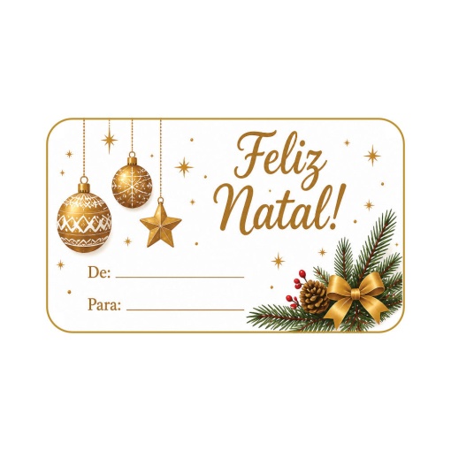 Adhesive labels in a roll for "Merry Christmas" rectangular (200 units) Jolumo