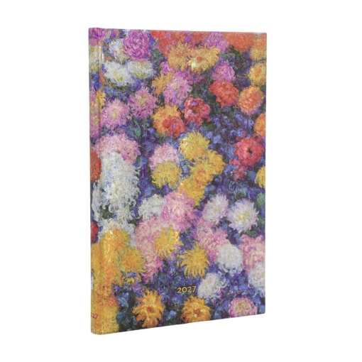 A6 Weekly Agenda 2027 Paperblanks Mini Monet's Chrysanthemums