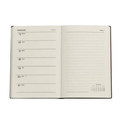 A6 Weekly Agenda 2027 Paperblanks Mini Monet's Chrysanthemums