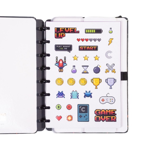 Caderno Inteligente A5 pautado Fun Universe Level Up
