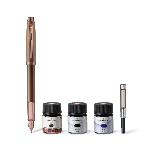 Sheaffer 100 Coffee Edition M Fountain Pen + 3 Ink Cartridges G037453-15