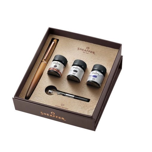 Caneta de aparo Sheaffer VFM Coffee Edition F + 3 tinteiros