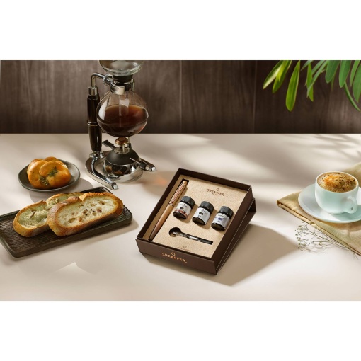 Sheaffer VFM Coffee Edition M Fountain Pen + 3 Ink Cartridges G942853-15