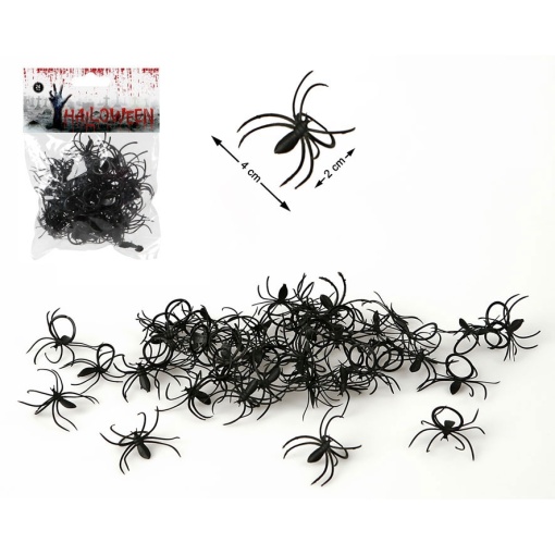 Aranhas de plástico 4cm (24 un)