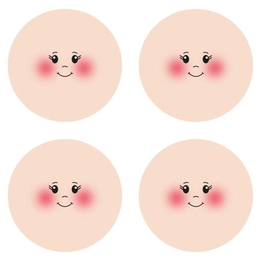 Cara para boneca de tecido Stafil Stefy 4cm (3x4 un) blister