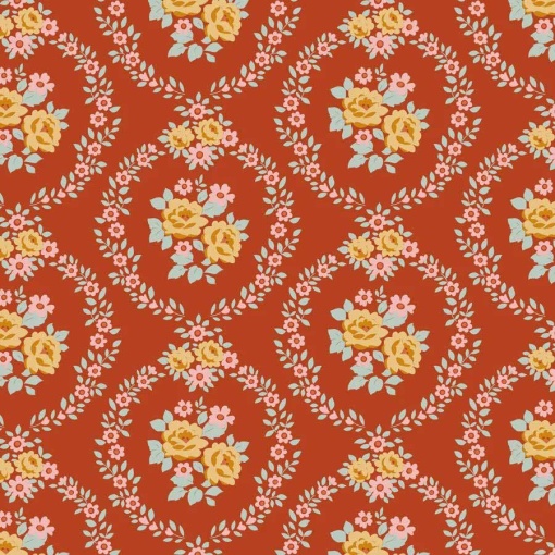 Tecido Tilda Village Life Mable Rust 1x1,10m 100687