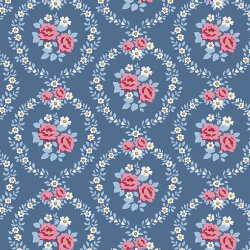 Tecido Tilda Village Life Mable Blue 1x1,10m 100697