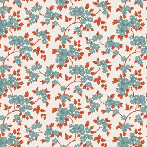 Tecido Tilda Village Life Ruth Teal 1x1,10m 100686