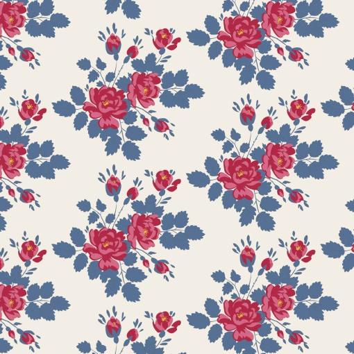 Tecido Tilda Village Life Myrtle Blue 1x1,10m 100698