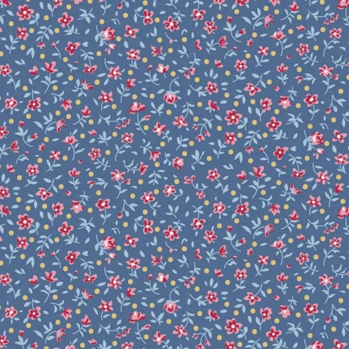 Tecido Tilda Village Life Mae Blue 1x1,10m 110185