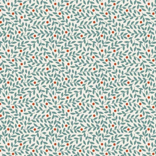 Tecido Tilda Village Life Lilian Teal 1x1,10m 110177