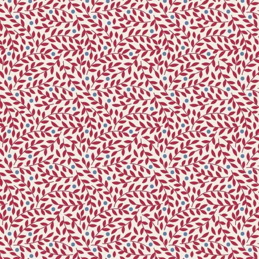 Tecido Tilda Village Life Lilian Burgundy 1x1,10m 110182