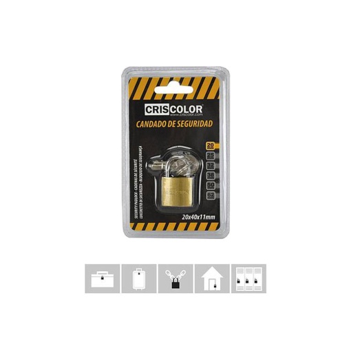 Cadeado com chave 20x40mm