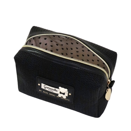 Camomilla Coccola & Cuore bag black 10.5x15.5x6.5cm