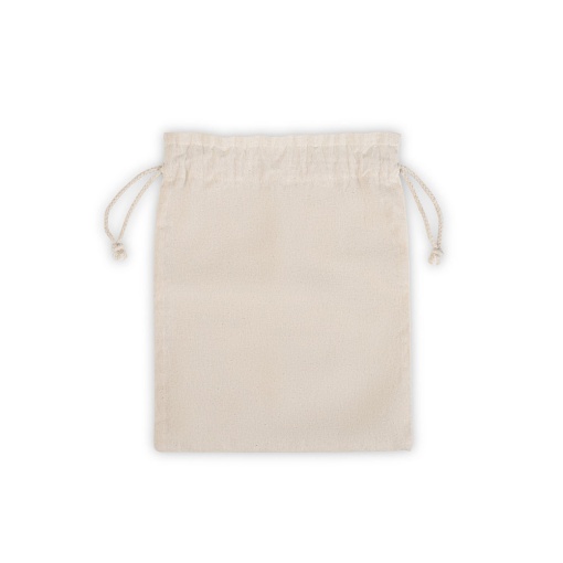 Raw cotton drawstring bag, 25x32cm