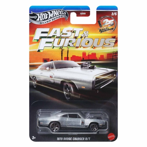Hot Wheels Silver Series Fast & Furious 25 anos 1970 Dodge Charger R/T Mattel HNR88/JKX21