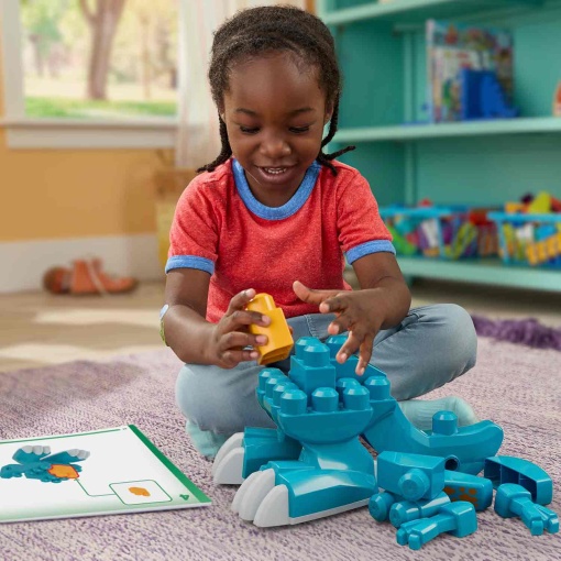 Mega Bloks 25 peças dinossauro de construção com dentada 3 em 1 Mattel JMK85
