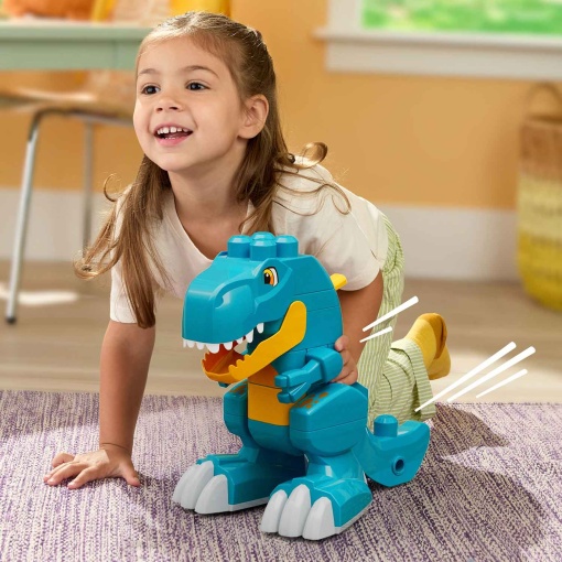 Mega Bloks 25 peças dinossauro de construção com dentada 3 em 1 Mattel JMK85