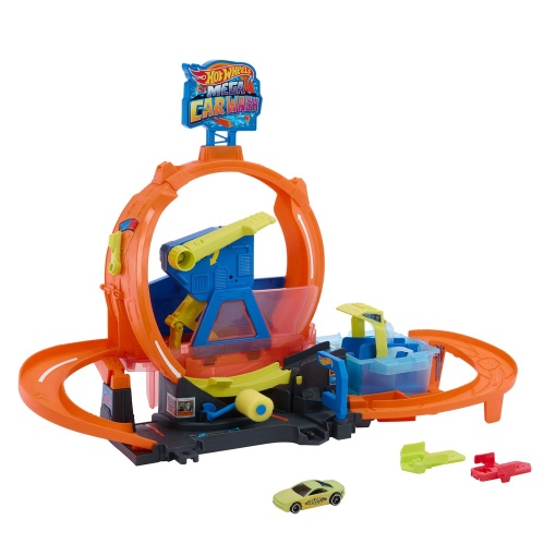 Hot Wheels City pista mega looping de lavagem automática Mattel JHL97