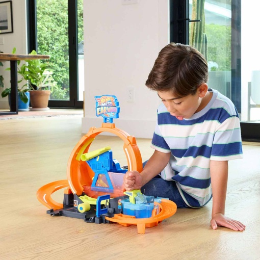 Hot Wheels City pista mega looping de lavagem automática Mattel JHL97