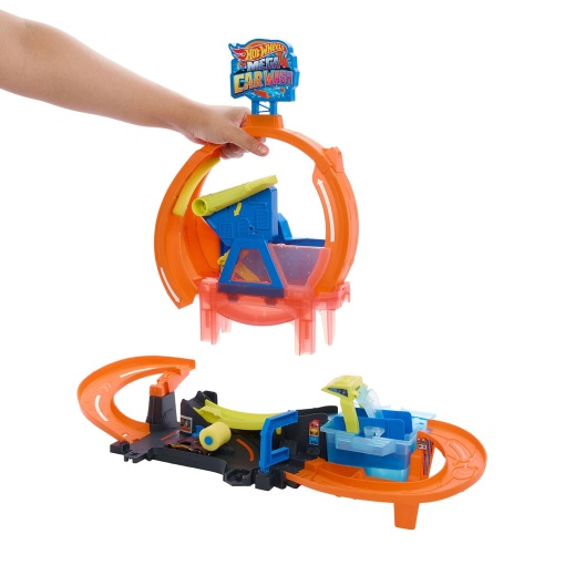 Hot Wheels City pista mega looping de lavagem automática Mattel JHL97