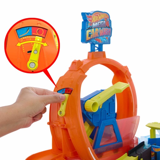 Hot Wheels City pista mega looping de lavagem automática Mattel JHL97