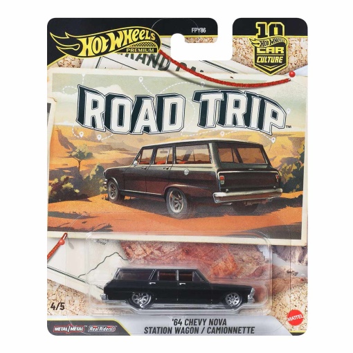 Hot Wheels Premium Car Culture Road Trip '64 Chevy Nova Station Wagon Mattel FPY86/JKF39