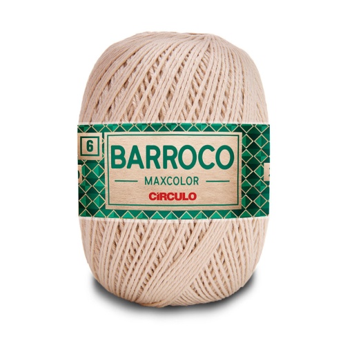 Fio de crochet Círculo Barroco Maxcolor 6 400g porcelana 7684