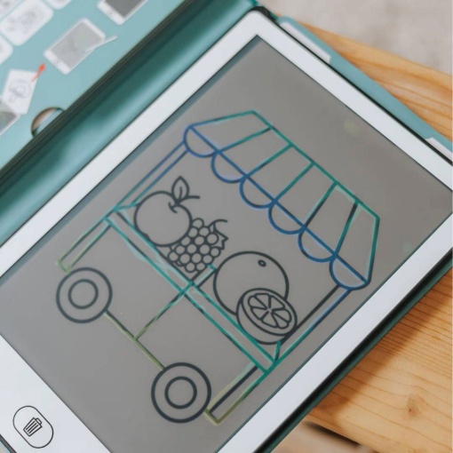Kidydraw Mini tablet de desenho com ecrã LCD Kidywolf o meu pequeno supermercado