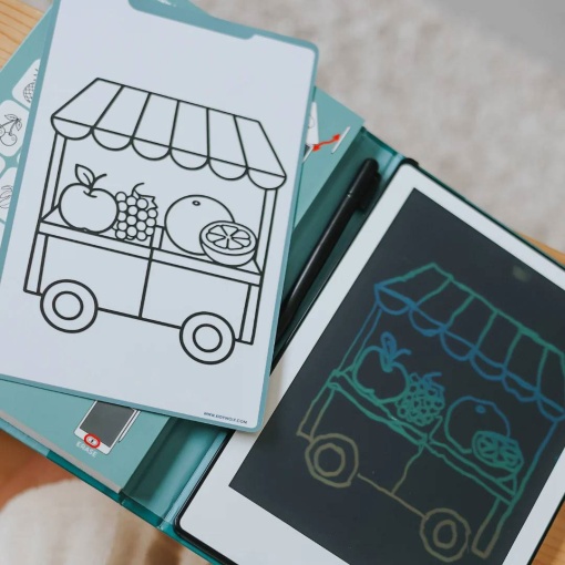Kidydraw Mini tablet de desenho com ecrã LCD Kidywolf o meu pequeno supermercado