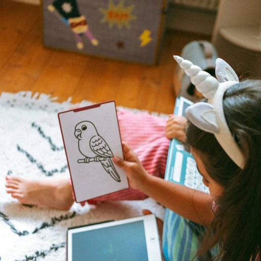 Kidydraw Mini tablet de desenho com ecrã LCD Kidywolf animais domésticos