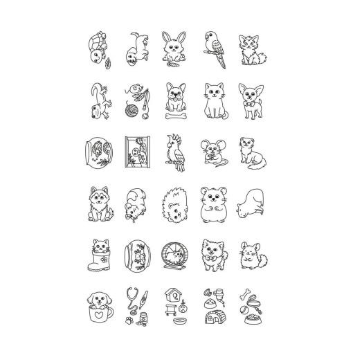 Kidydraw Mini tablet de desenho com ecrã LCD Kidywolf animais domésticos