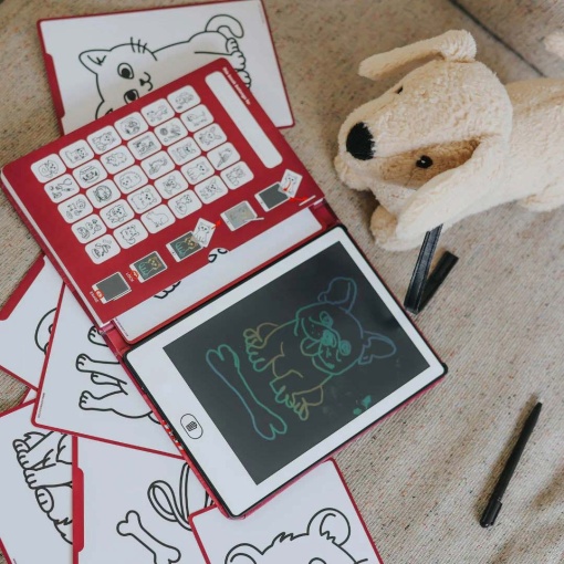 Kidydraw Mini tablet de desenho com ecrã LCD Kidywolf animais domésticos