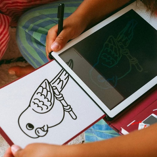 Kidydraw Mini tablet de desenho com ecrã LCD Kidywolf animais domésticos