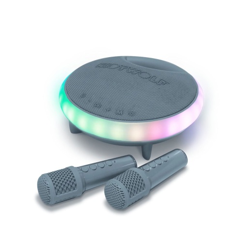 Karaoke com 2 microfones Kidywolf Kidykaraoke azul