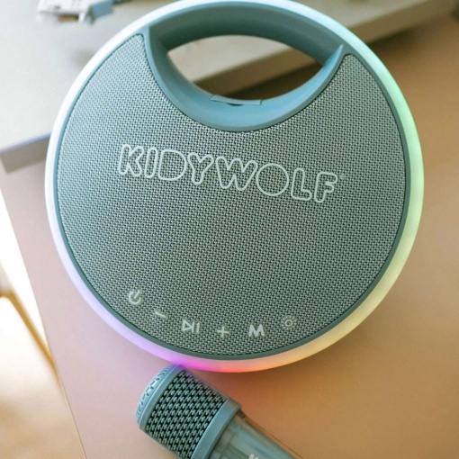 Karaoke com 2 microfones Kidywolf Kidykaraoke azul