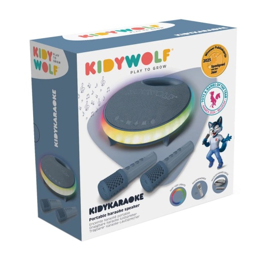 Karaoke com 2 microfones Kidywolf Kidykaraoke azul