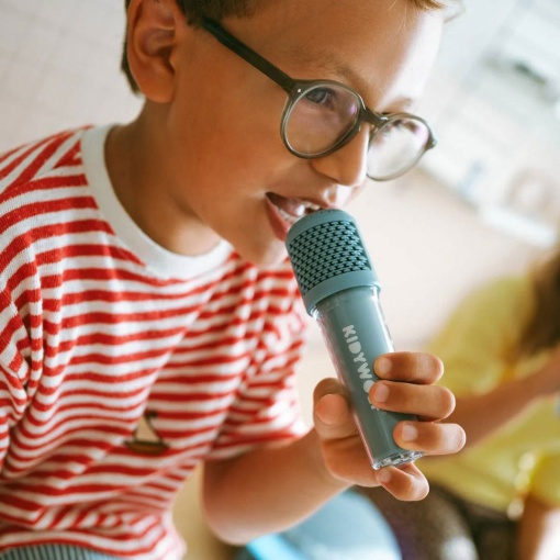Karaoke com 2 microfones Kidywolf Kidykaraoke azul