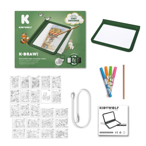 K-Draw Pro quadro luminoso para desenhar Kidywolf Cozy