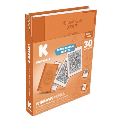 Recarga para K-Draw Pad quadro luminoso para desenhar Kidywolf frases inspiracionais