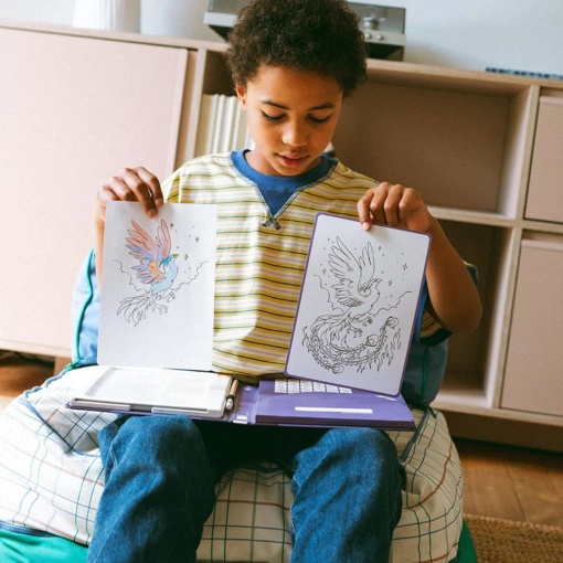 Recarga para K-Draw Pad quadro luminoso para desenhar Kidywolf era uma vez roxo